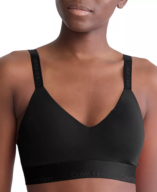 CALVIN KLEIN Modern Cotton Holiday Lightly Lined Bralette BLACK S