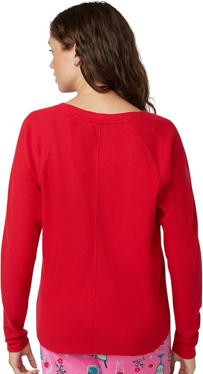 HUE Sleep and Lounge Pajama Top RED XL