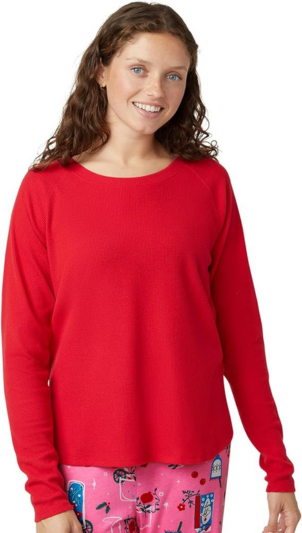 HUE Sleep and Lounge Pajama Top RED XL