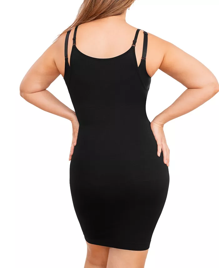 SHAPERMINT Open Bust Shaper Slip Dress BLACK XL