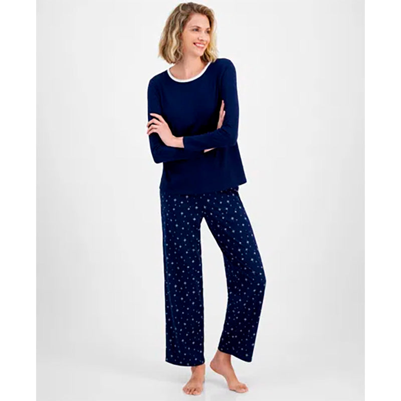 CHARTER CLUB 2-pc. Long-sleeve Pajamas Set NAVY XL