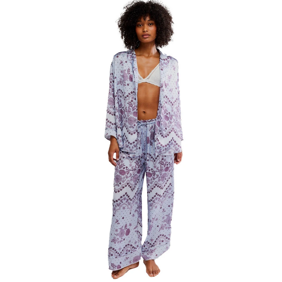 FREE PEOPLE Dreamy Days Pajama Set SEASKY BLUE XL