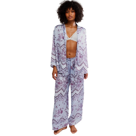 FREE PEOPLE Dreamy Days Pajama Set SEASKY BLUE XL