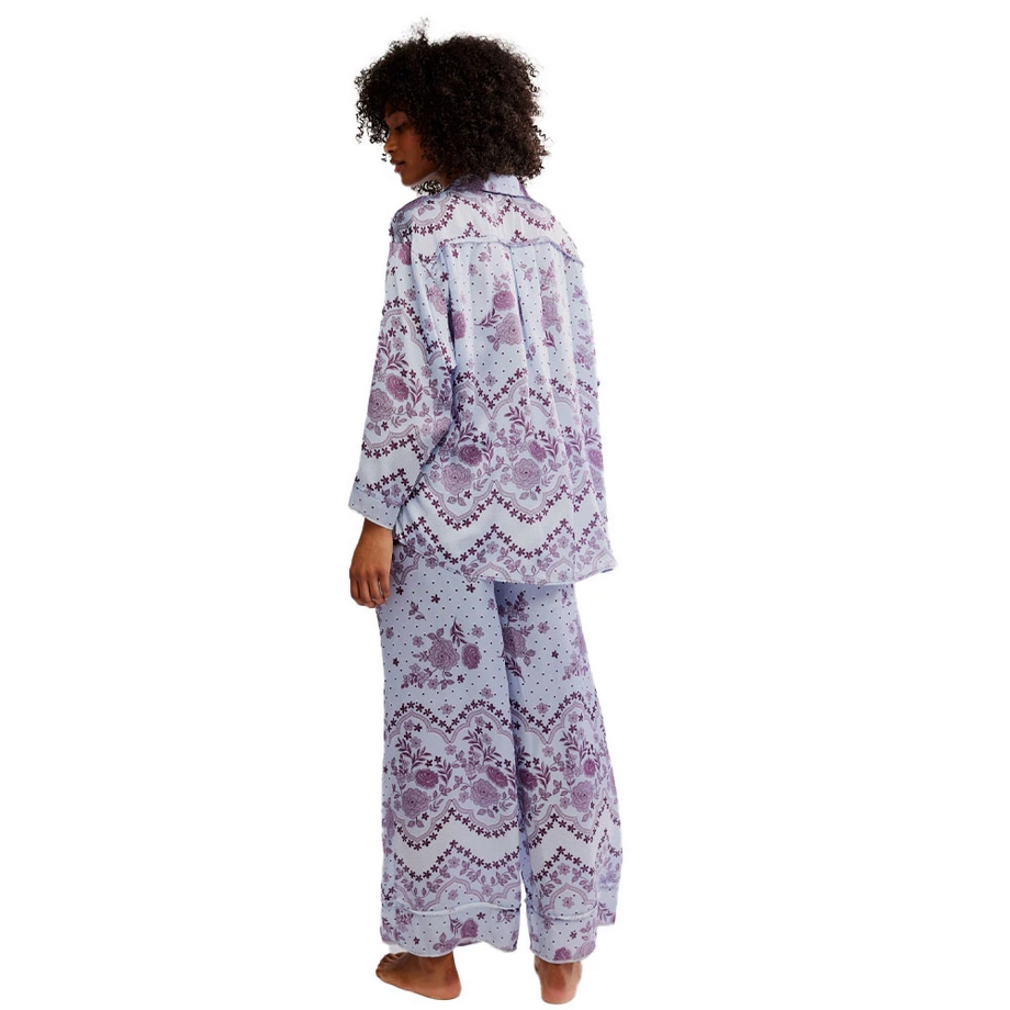 FREE PEOPLE Dreamy Days Pajama Set SEASKY BLUE XL
