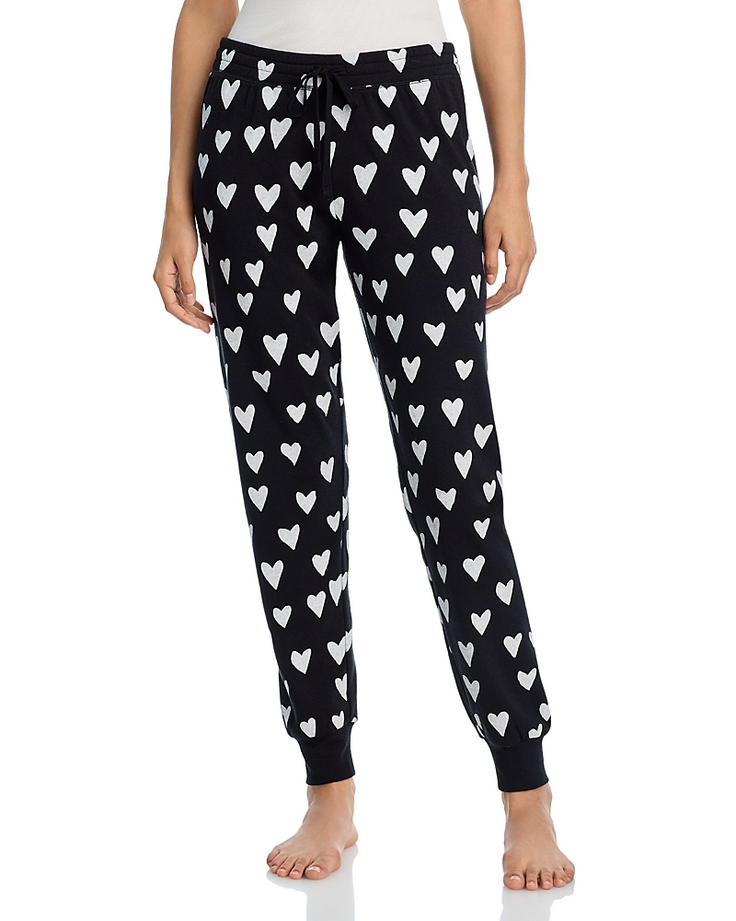 AQUA Fleece Jogger Lounge Pants BLACK S
