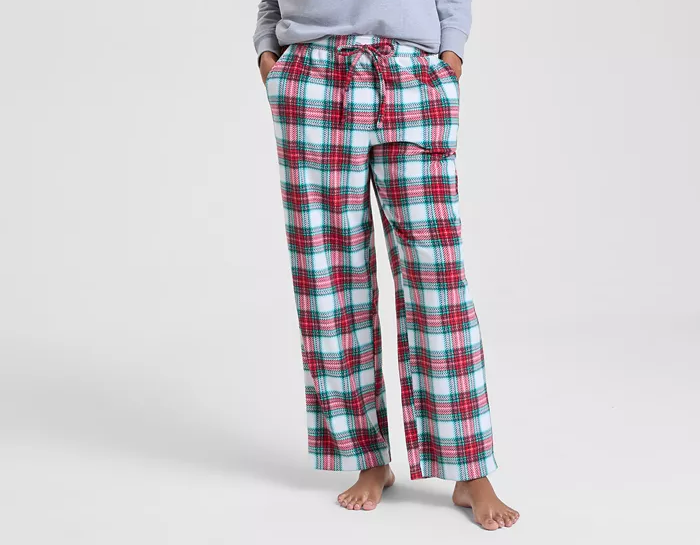 HOLIDAY LANE Merry Plaid Fleece Pajama Pants MULTICOLOR M