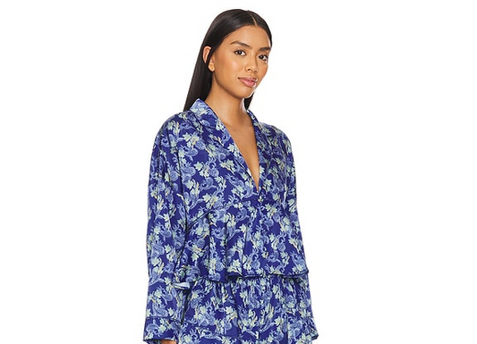 FREE PEOPLE Beauty sleepwear top BLUE SEA M