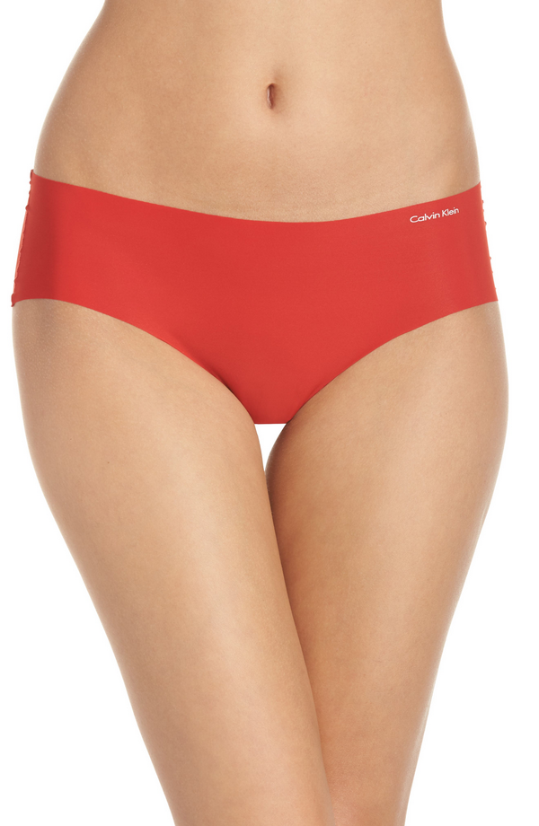 CALVIN KLEIN Invisibles Hipster Briefs RED XL
