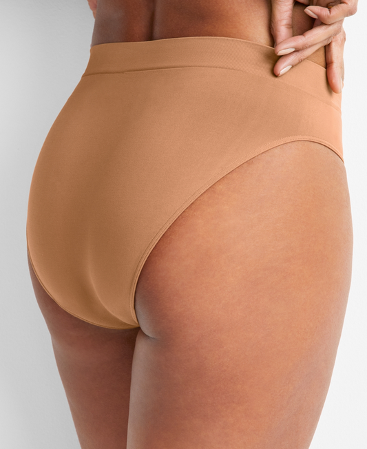 STATE OF DAY Seamless High-cut Underwear FOXY BROWN L