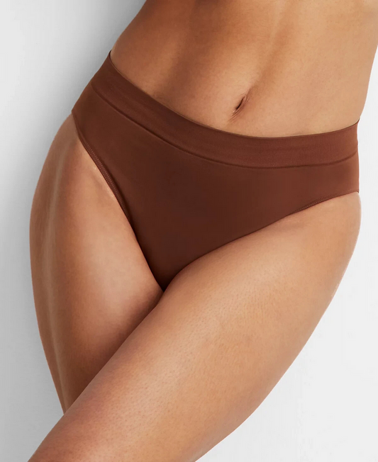 STATE OF DAY Seamless High-Cut Underwea BROWN L