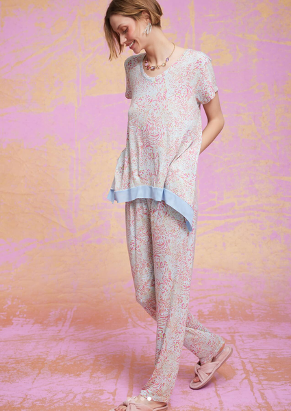LORI GOLDSTEIN Pajama set CHEETAH L
