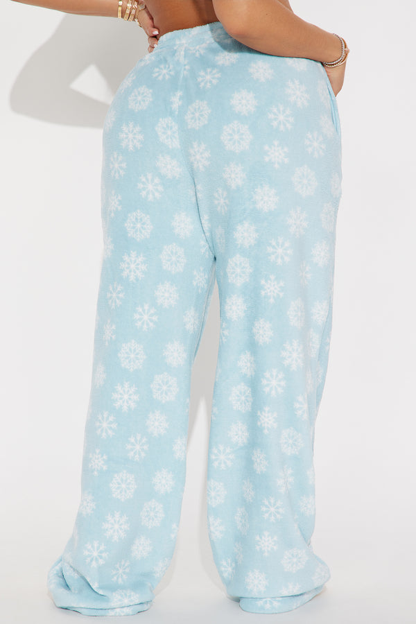 CHARTER CLUBSnowflake Dreams Plush PJ Pants LIGHT BLUE XL