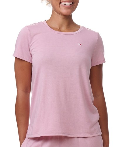 TOMMY HILFIGER Short Sleeve Crewneck Sleep Tee pajama set BREEZY ORCHID M