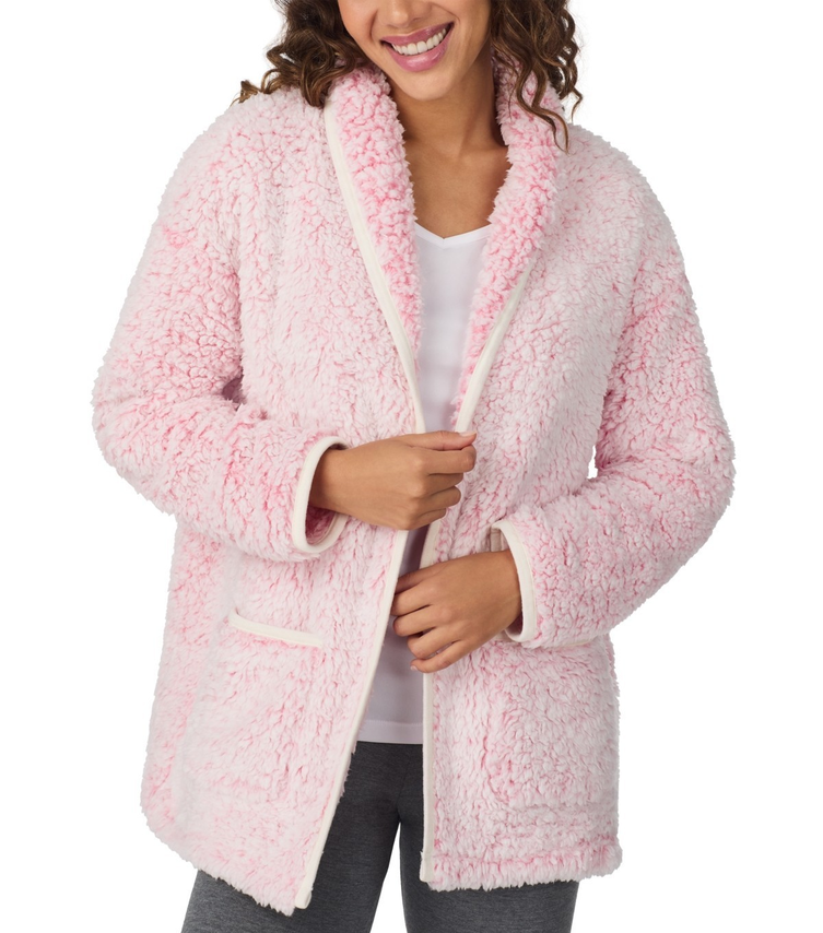 CUDDL DUDS Snuggle Up Sherpa Cardi PINK M