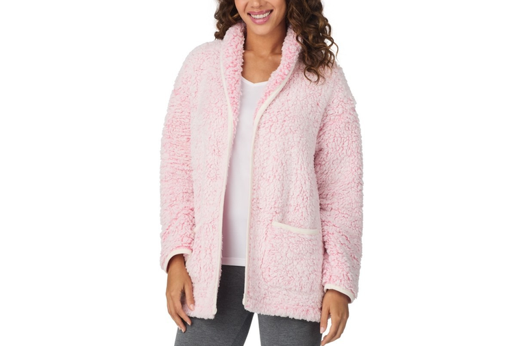 CUDDL DUDS Snuggle Up Sherpa Cardi PINK M