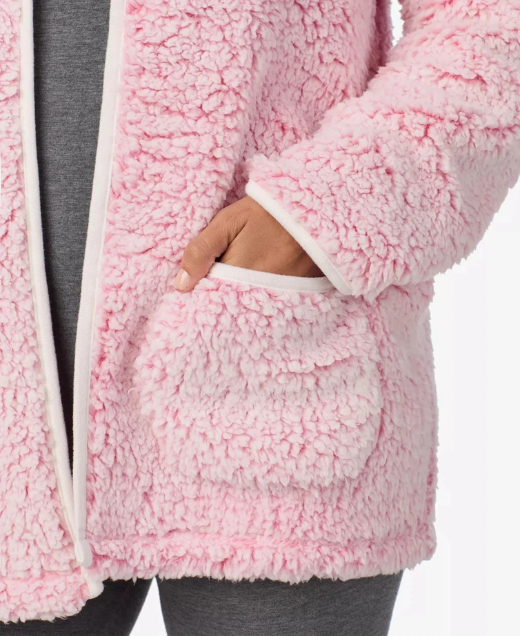 CUDDL DUDS Snuggle Up Sherpa Cardi PINK M