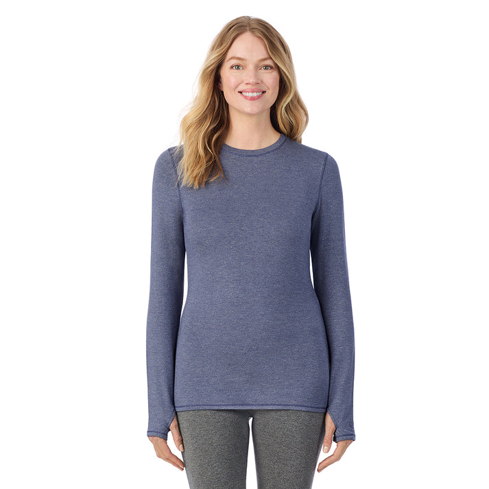 CUDDL DUDS Ultra Cozy Long Sleeve Crew TWILIGHT BLUE XS