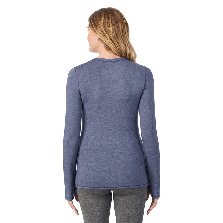 CUDDL DUDS Ultra Cozy Long Sleeve Crew TWILIGHT BLUE XS