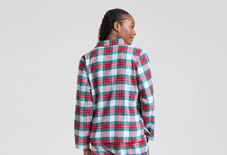 HOLIDAY LANE Merry Plaid Cotton Pajama Pants MERRY PLAID M