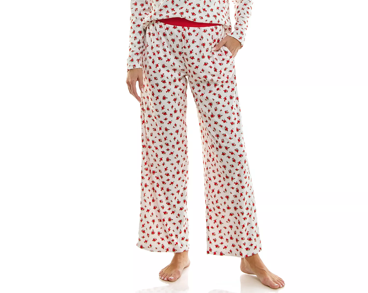 ROUDELAIN Printed Pointelle Long-Sleeve Pants MULTICOLOR XL