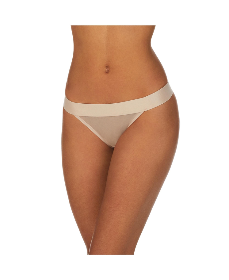 DKNY Low Rise Sheer Thong CASHMERE XL