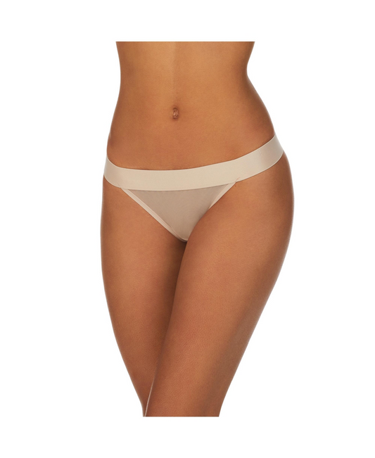 DKNY Low Rise Sheer Thong CASHMERE XL