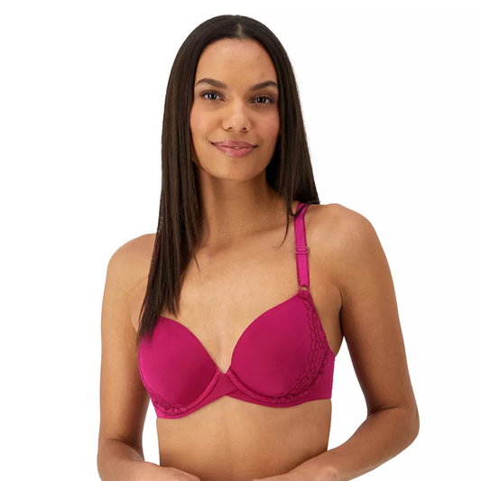 MAIDENFORM One Fabulous Fit 2.0 Tailored Demi T-Shirt Bra FRESH BERRY 34D
