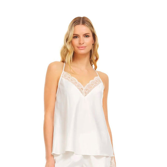 FLORA BY FLORA NIKROOZ Kit Matte Charmeuse top IVORY M