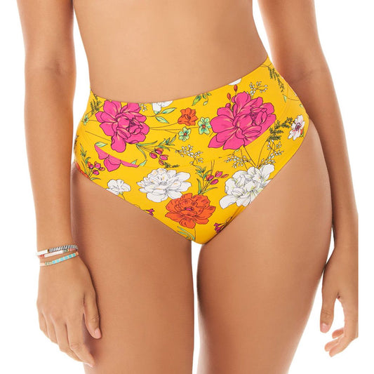 SKINNY DIPPERS Swimwear Control Bathing Suit Swim Bottom Separate FLORAL L