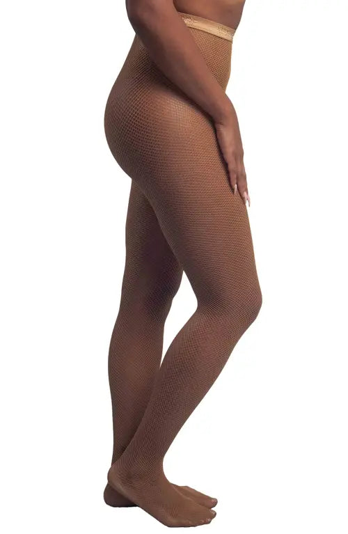 NUDE BARRE 2 PM Fishnet Tights in 2Pm at Nordstrom BROWN S