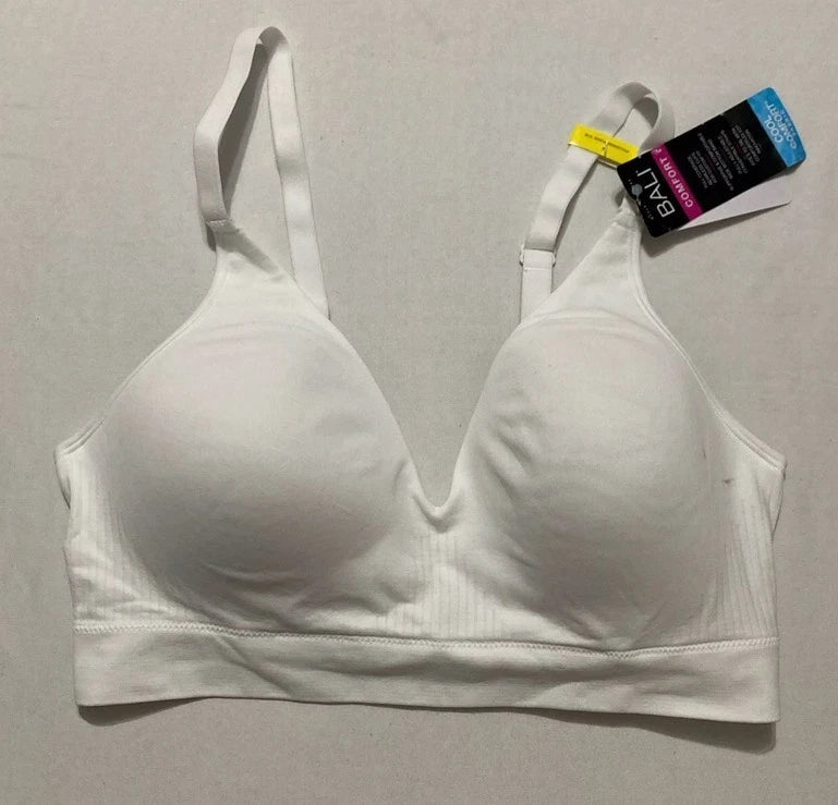 NWD BALI Wireless Bra Comfort Revolution Modern Seamless Bras WHITE M