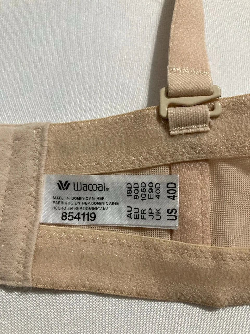 NWD WACOAL Red Carpet Strapless Bra NUDE 40D
