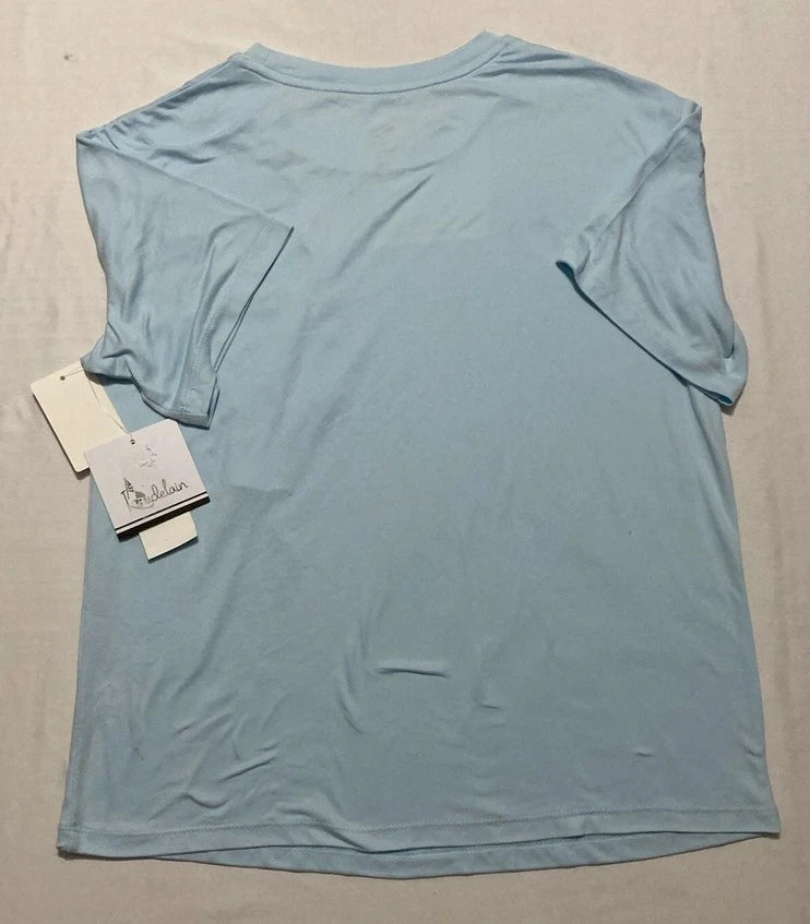 NWD ROUDELAIN Drop-Shoulder Crewneck Sleep Tee BLUE XS