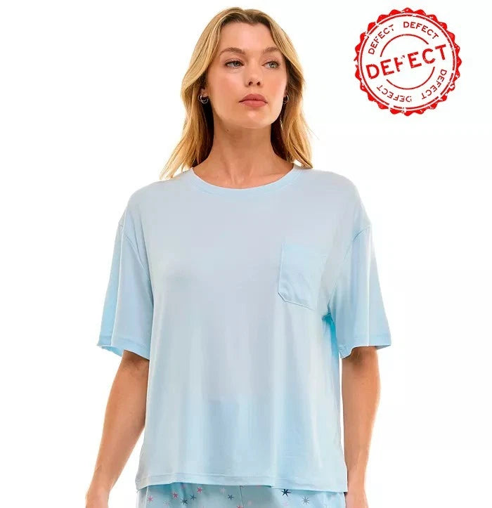 NWD ROUDELAIN Drop-Shoulder Crewneck Sleep Tee BLUE XS