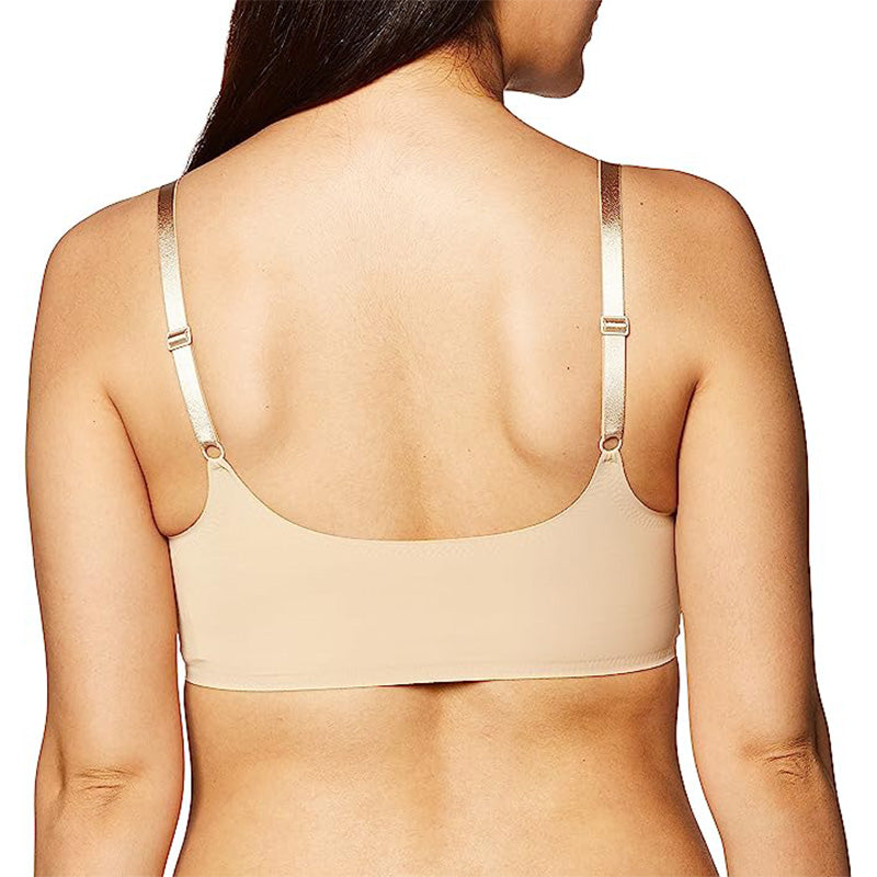 Calvin Klein Invisibles Comfort Seamless Wireless Skinny Strap Retro Bralette Bra bare L