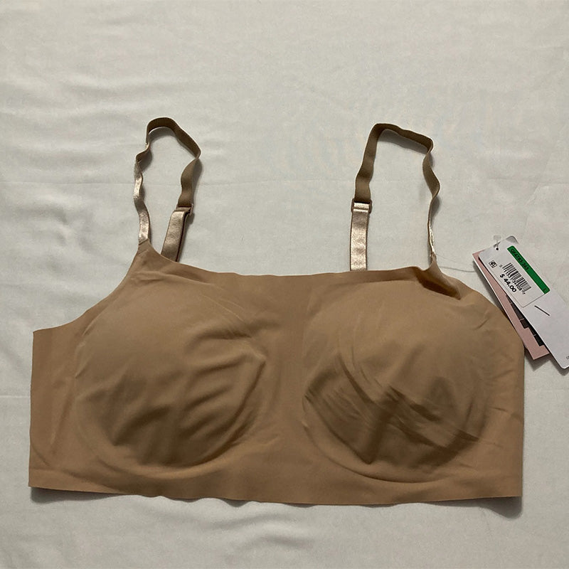 Calvin Klein Invisibles Comfort Seamless Wireless Skinny Strap Retro Bralette Bra bare L