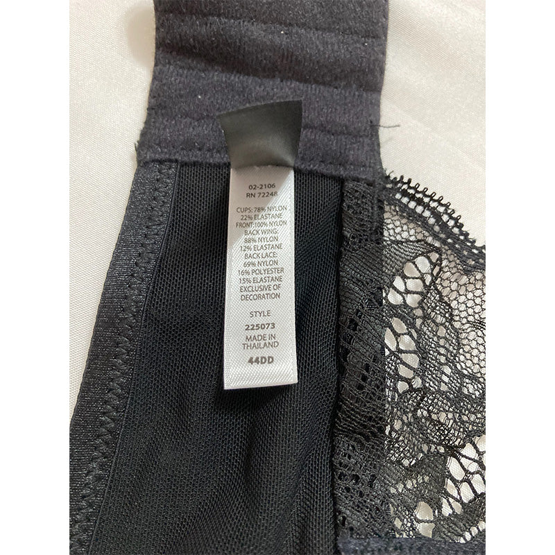 Paramour Lace-Back Demi T-Shirt Bra Black 44DD