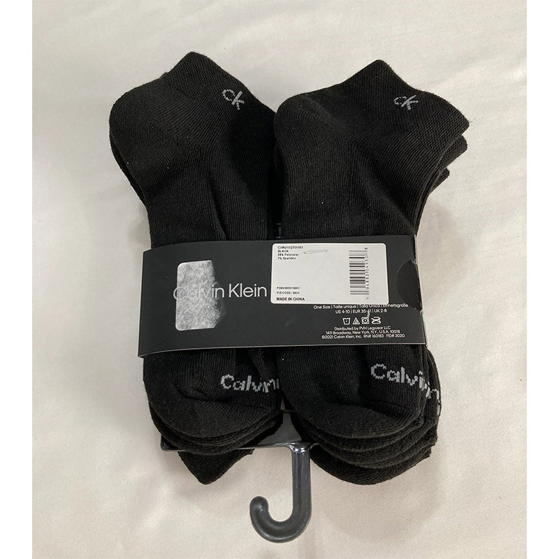 Calvin Klein 6 Pack Crew Socks Black One Size