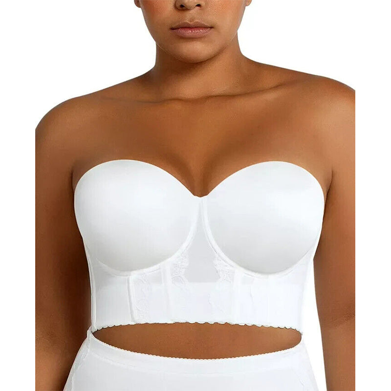 NWD Parfait Elissa Strapless Contour Bustier Bra White 42E