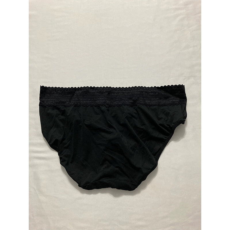 Warner's No Pinching No Problems Dig-Free  with Lace Microfiber Hipster Black 3XL