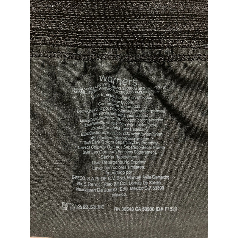 Warner's No Pinching No Problems Dig-Free  with Lace Microfiber Hipster Black 3XL