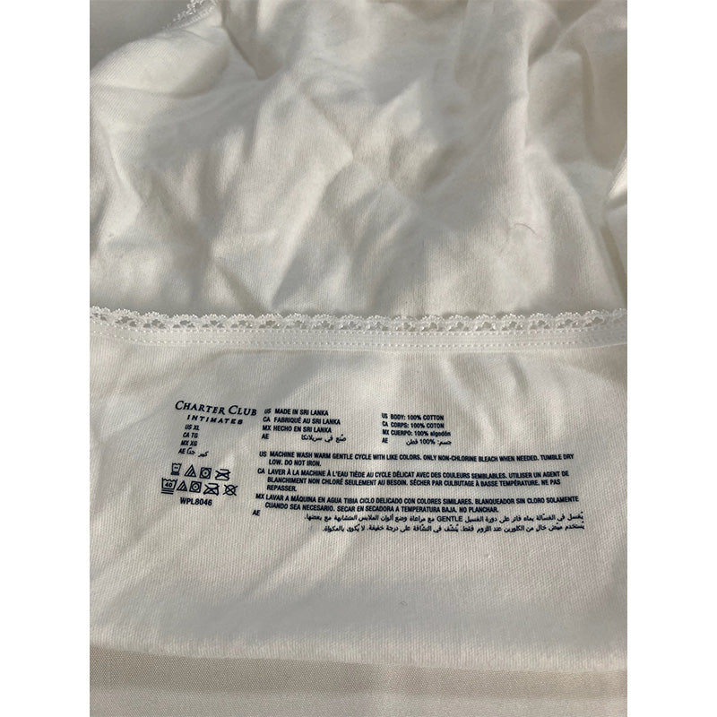 Charter Club Everyday Cotton High-Cut Brief Underwear Bright White XL