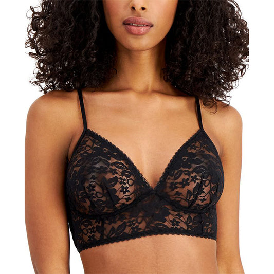 INC  Lace Bralette Lingerie Black M
