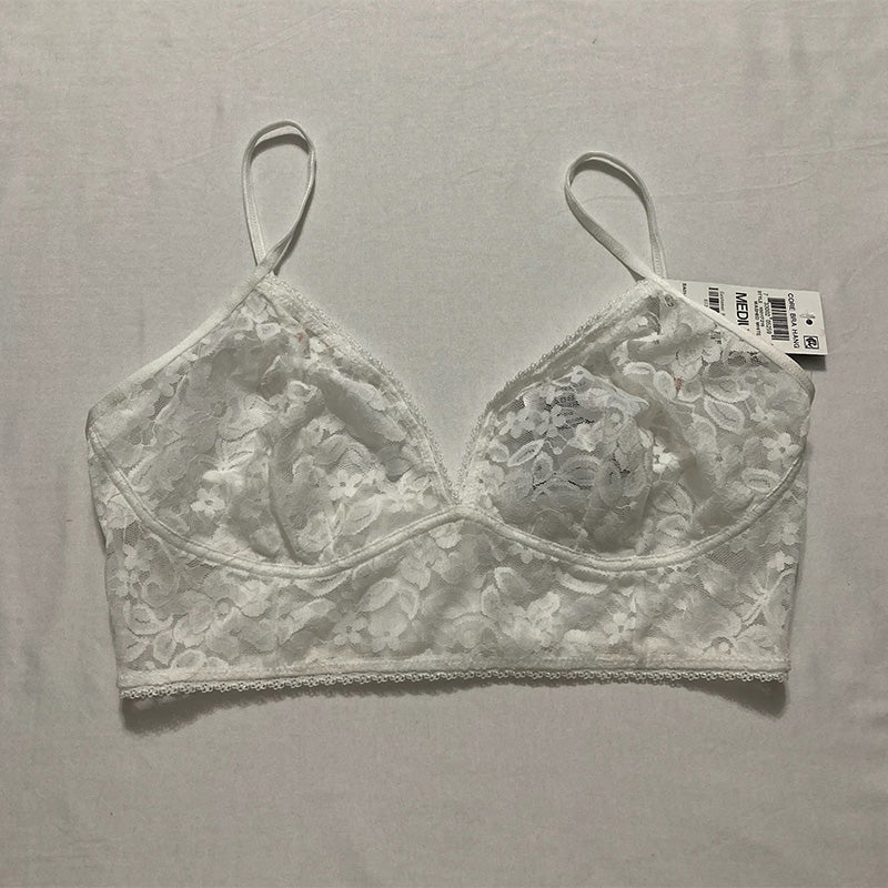 INC Lace Bralette Lingerie White M