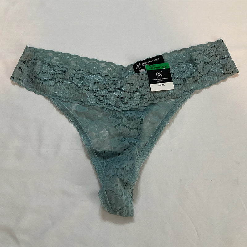 Inc International Concepts Lace Thong Underwear Blue Amazonite L