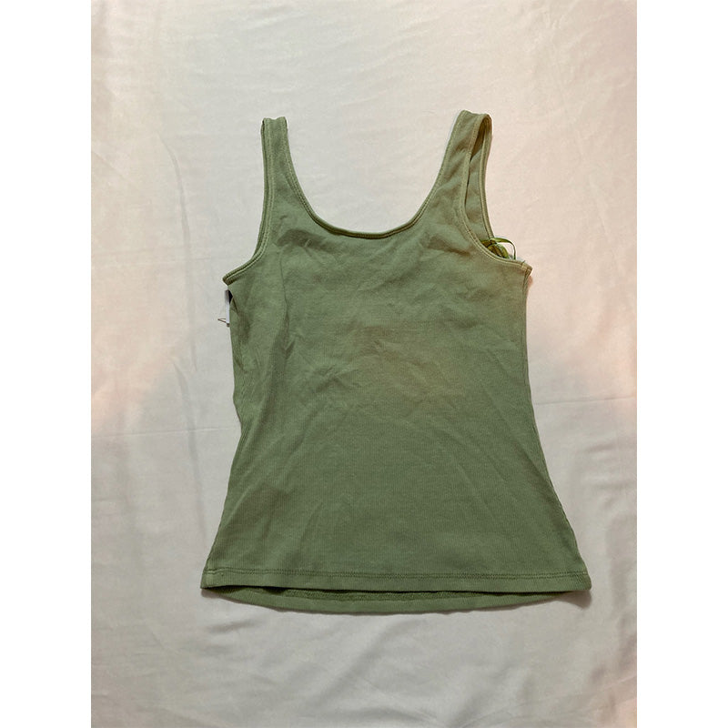 GUESS Sleeveless Lyra Dyed Henley Tank, Lost in Thyme Green M