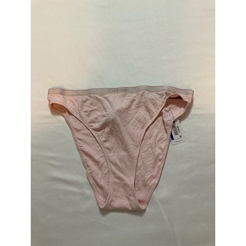 Calvin Klein Pure Ribbed Cheeky Bikini Panty, Barely Pink XL