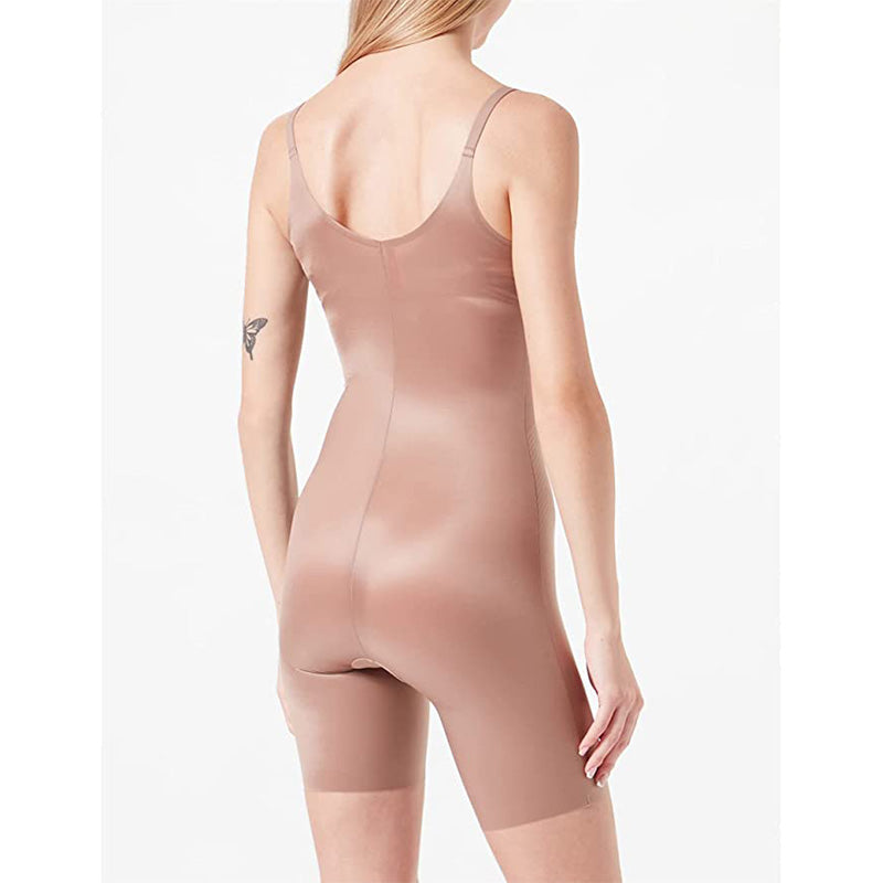 SPANX  Open-Bust Midthigh Bodysuit Cafe Au Lait XL