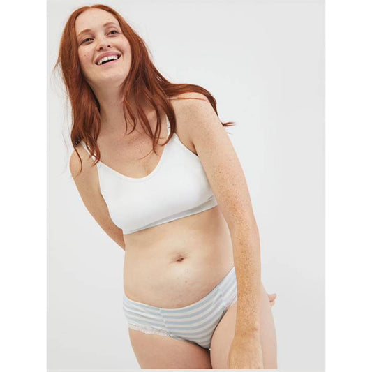 Motherhood Seamless Removable Pads Maternity and Nursing Bra White L