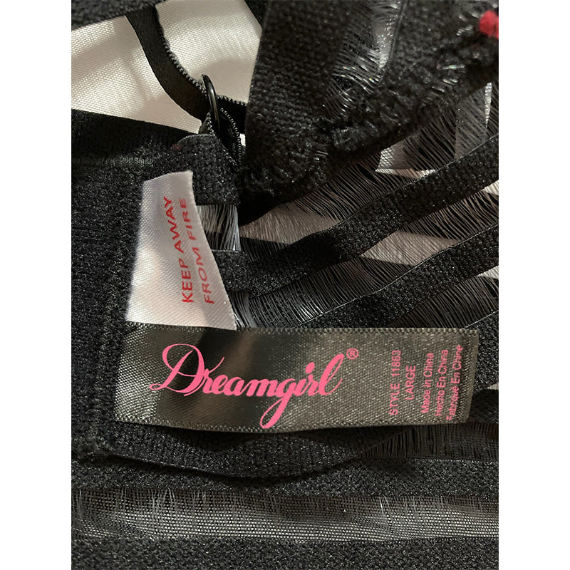 Dreamgirl Bra Set Black L